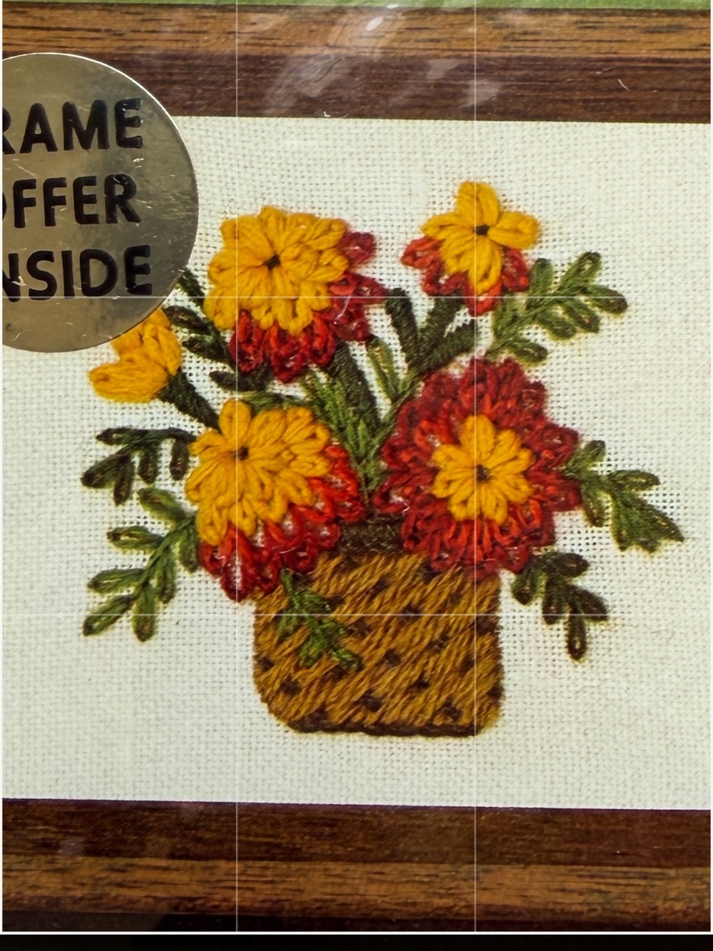 NOS Vintage Jiffy Stitchery Marigolds Crewel Kit Sunset Designs 257A New - Picture 5 of 5